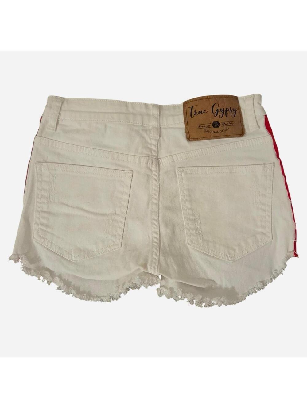 Women's White and Cream Shorts Sz 1 - Picture 3 of 3